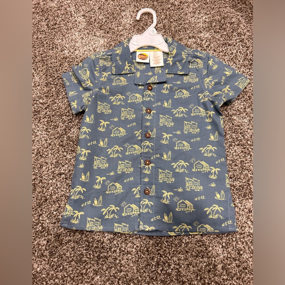 Dickies Blue Kids Hawaiian Shirt